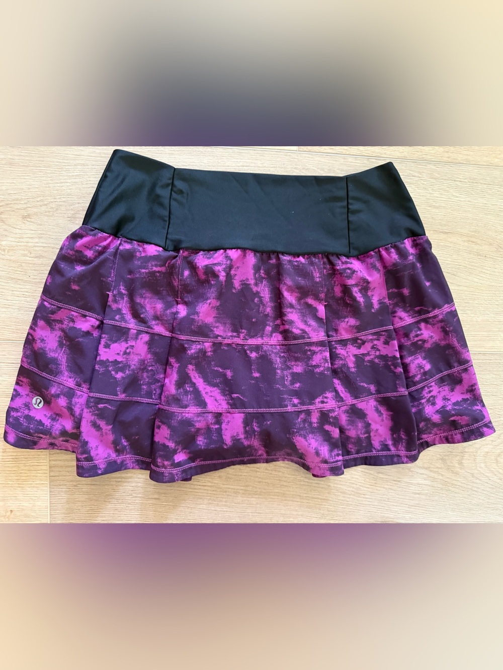 Lululemon Pace Rival Skirt Breezie Regal Plum Black Athletic Skort Small 4-6